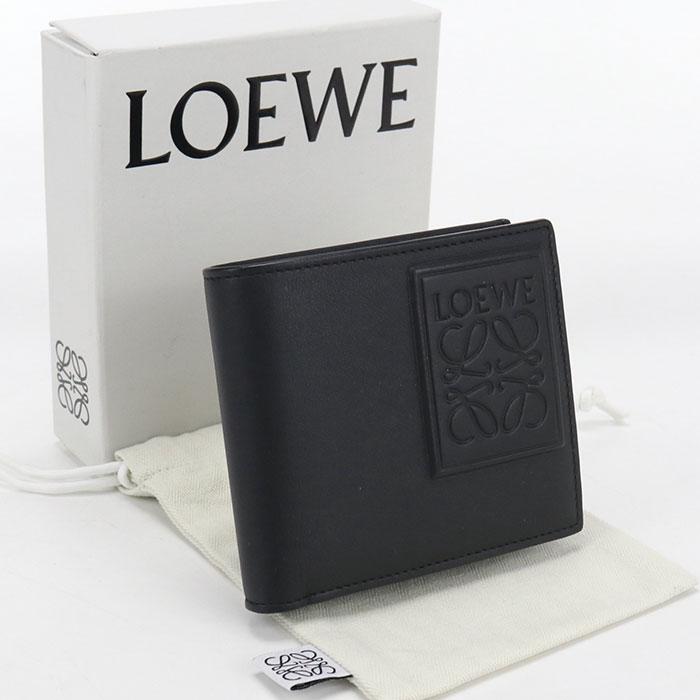未使用品 LOEWE 二つ折り財布 メンズ ブラック LOEWE（ロエベ） 中古・未使用 二つ折り財布 バイフォールドコイン