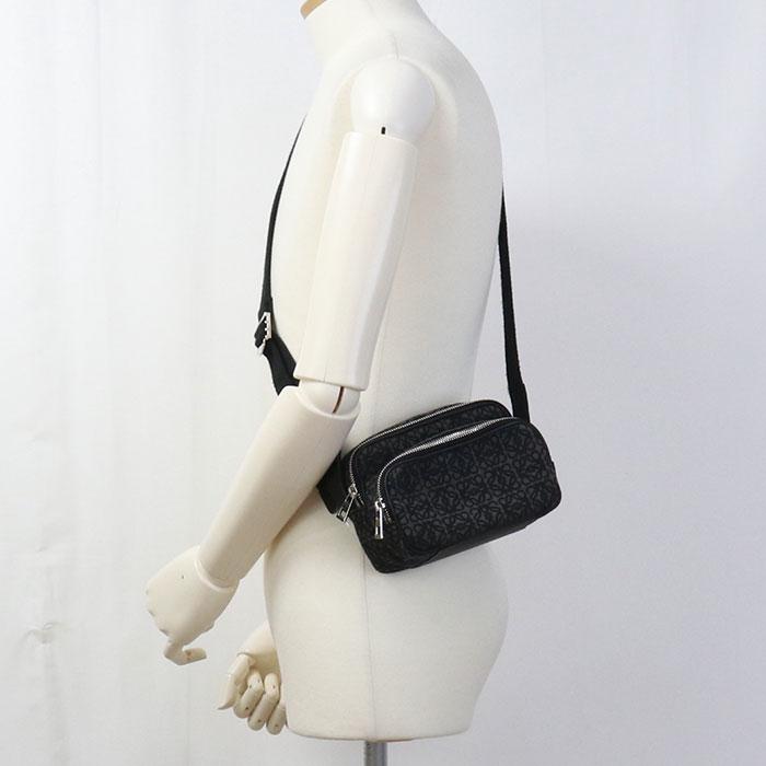 希少✨美品✨ロエベ ショルダーバッグ カメラバッグ アナグラム 斜め掛け 黒 LOEWE（ロエベ） 中古良品 斜め掛け ショルダーバッグ カメラバッグ