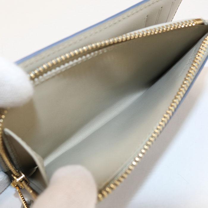 LOEWE（ロエベ） 中古美品 二つ折り財布 アナグラム レディース ブルー