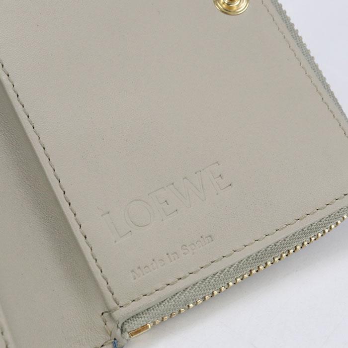 LOEWE（ロエベ） 中古美品 二つ折り財布 アナグラム レディース ブルー
