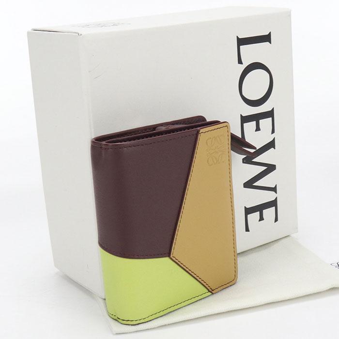 ロエベ C510Z41X01 2451 パズル コンパクト ジップウォレット LOEWE（ロエベ） 中古・未使用 二つ折り財布 C510Z41X10 コンパクト
