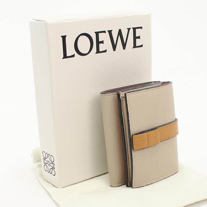 LOEWE ベージュ 三つ折り財布 【公式通販】