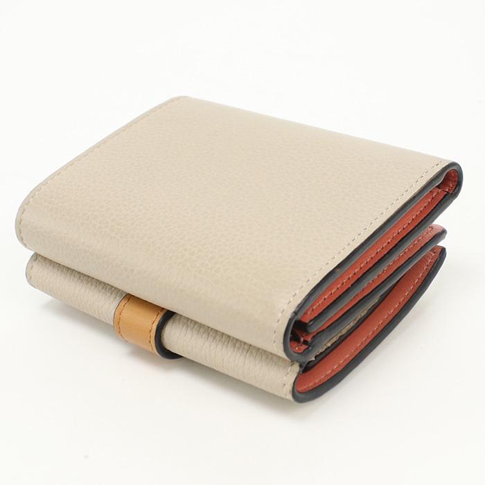 【美品】ロエベ トライフォールドウォレット 三つ折財布 ベージュレディース LOEWE（ロエベ） 中古良品 三つ折り財布 トライフォールド ウォレット