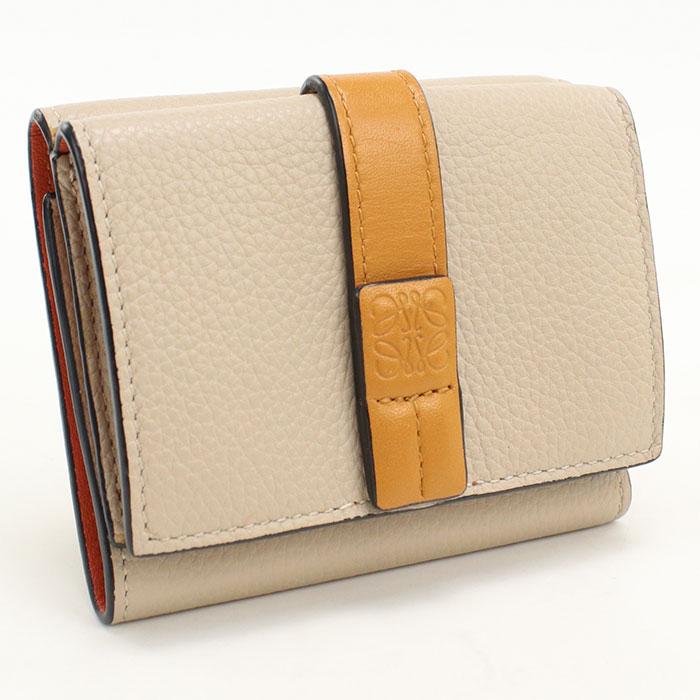 美品⭐︎LOEWE アナグラム トリフォールド ベージュ 三つ折り財布 付属品 LOEWE（ロエベ） 中古良品 三つ折り財布 トライフォールドウォレット