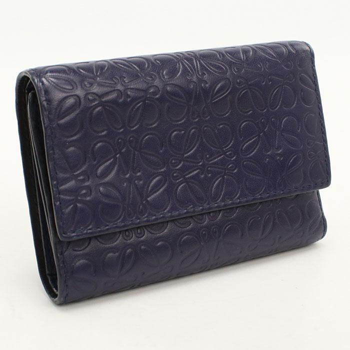 LOEWE（ロエベ） 中古良品 三つ折り財布 バーティカルコンパクト