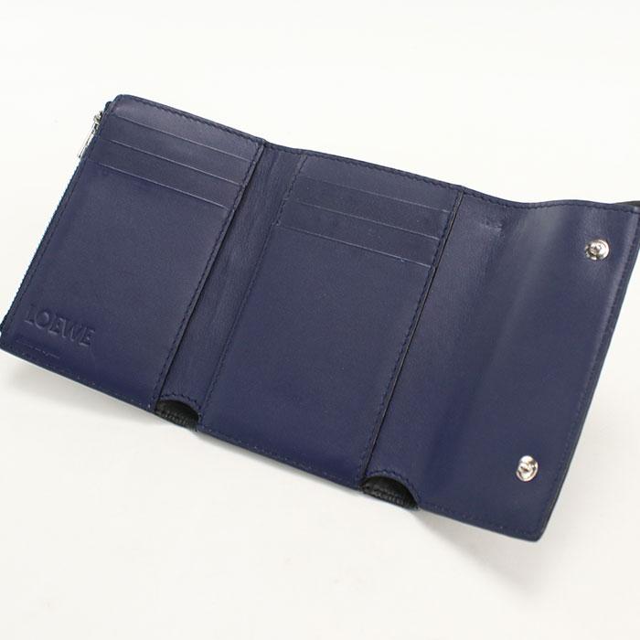 LOEWE（ロエベ） 中古良品 三つ折り財布 バーティカルコンパクト