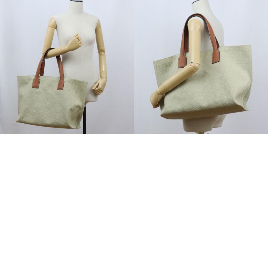 中古良品ロエベLOEWE アナグラム リピート トートバッグ キャンバス 中古良品ロエベLOEWE アナグラム リピート トートバッグ キャンバス