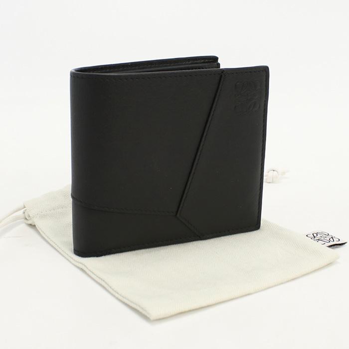 中古良品ロエベLOEWE パズル バイフォールド コインウォレット 