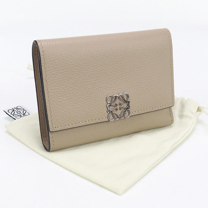 LOEWE 中古良品 ロエベ 三折財布 バーティカル ウォレット スモール  