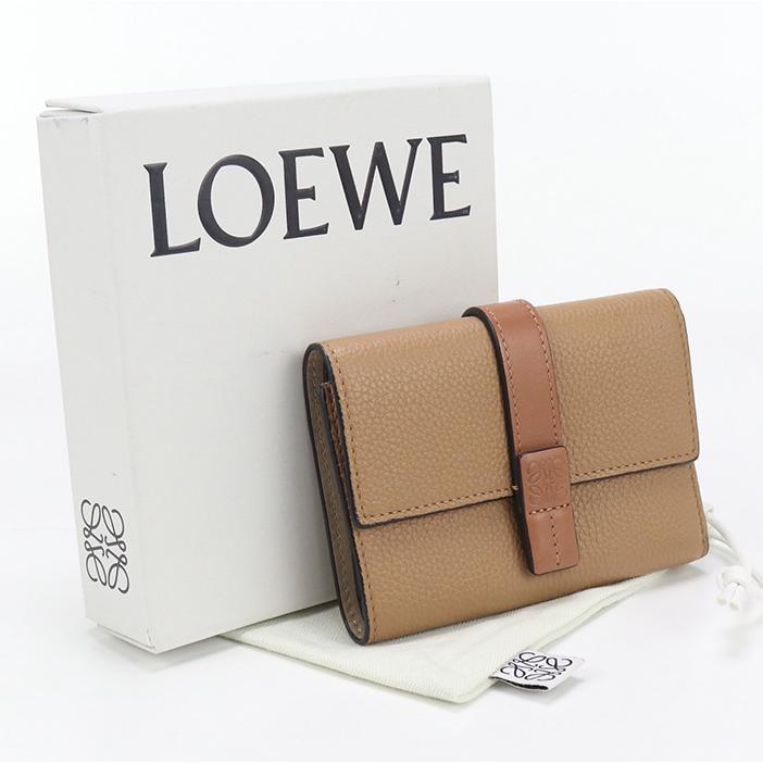 LOEWE 中古良品 ロエベ 三折財布 C660S86X01 バーティカル ウォレット  