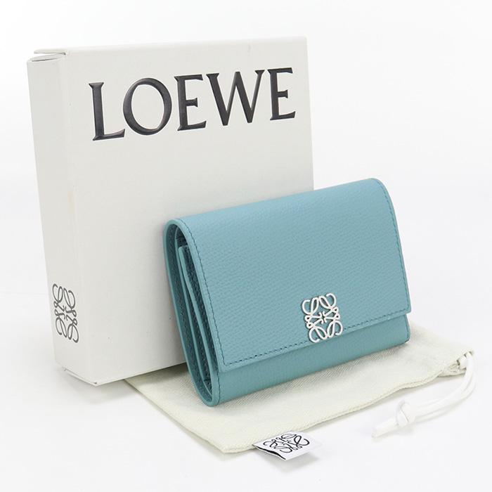 LOEWE 中古良品 ロエベ 三折財布 C821S33X12 バーティカル ウォレット 