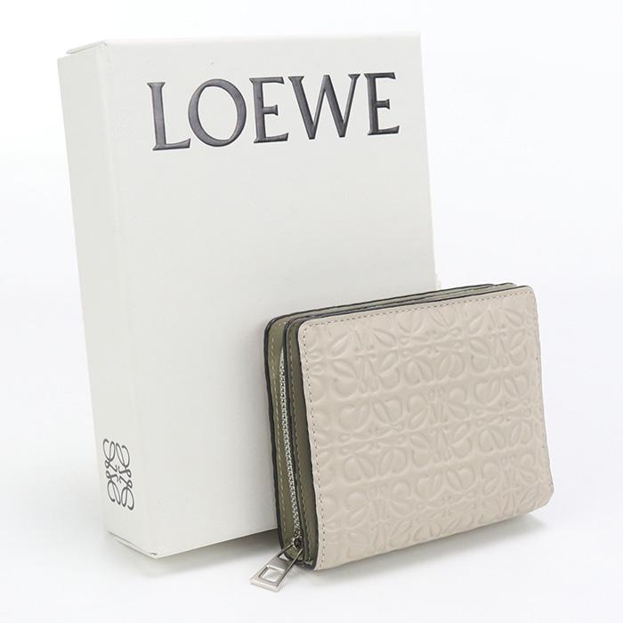 LOEWE 中古良品 ロエベ 二折財布 2つ折りウォレット リピート 