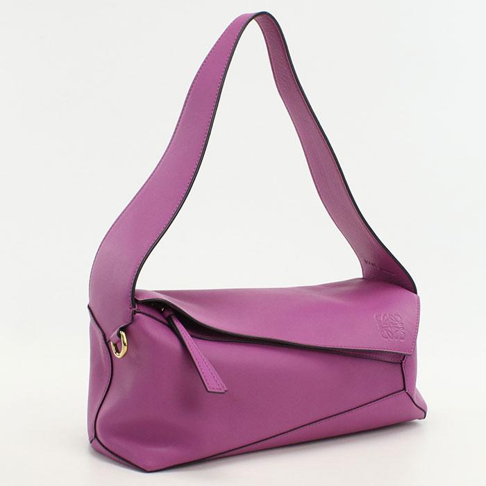 中古良品LOEWE ロエベ ショルダーバッグ パズルホーボーバッグ レディース パープル LOEWE（ロエベ） 中古良品 ショルダーバッグ パズルホーボーバッグ