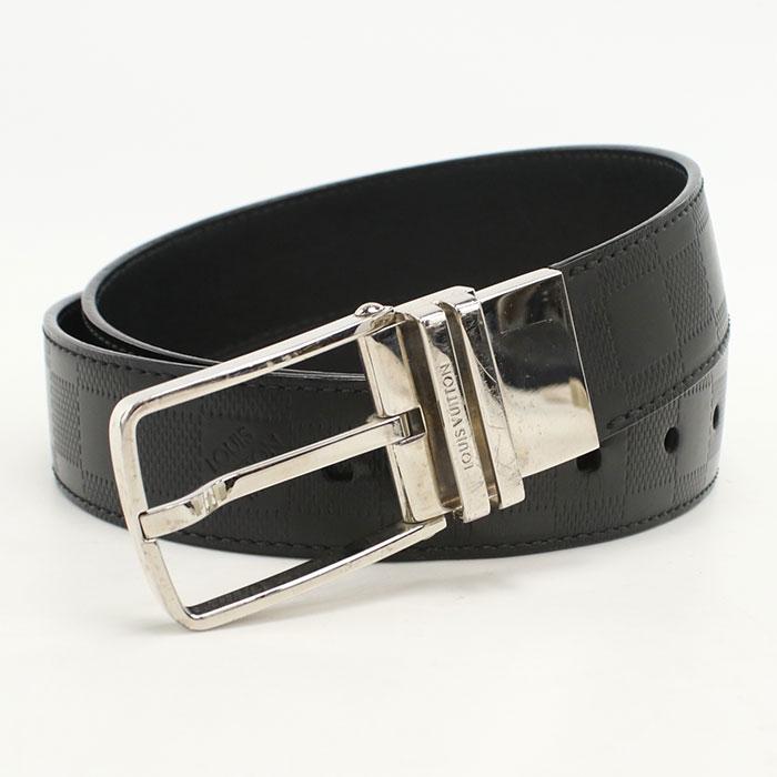 ルイヴィトン サンチュールボ ストン M9674 ブラック ダミエ ベルト LOUIS VUITTON（ルイ・ヴィトン） 中古良品 ベルト M9674T サン