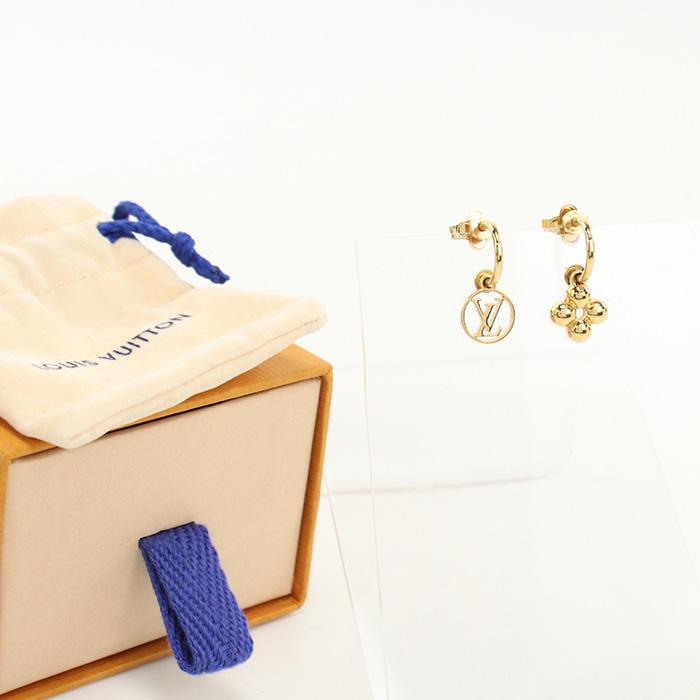 中古良品ルイヴィトンLOUIS VUITTON ピアス・ブルーミング メタル 