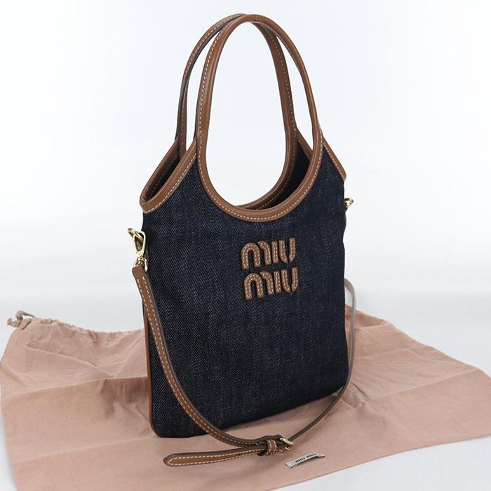 【中古・未使用】MIUMIU(OUTLET) ミュウミュウ アウトレット ショルダーバッグ 5BA281 ミニ　2WAY アイビー レディース ネイビー miu miu（ミュウミュウ） 中古・未使用 MIUMIU(OUTLET) アウトレット