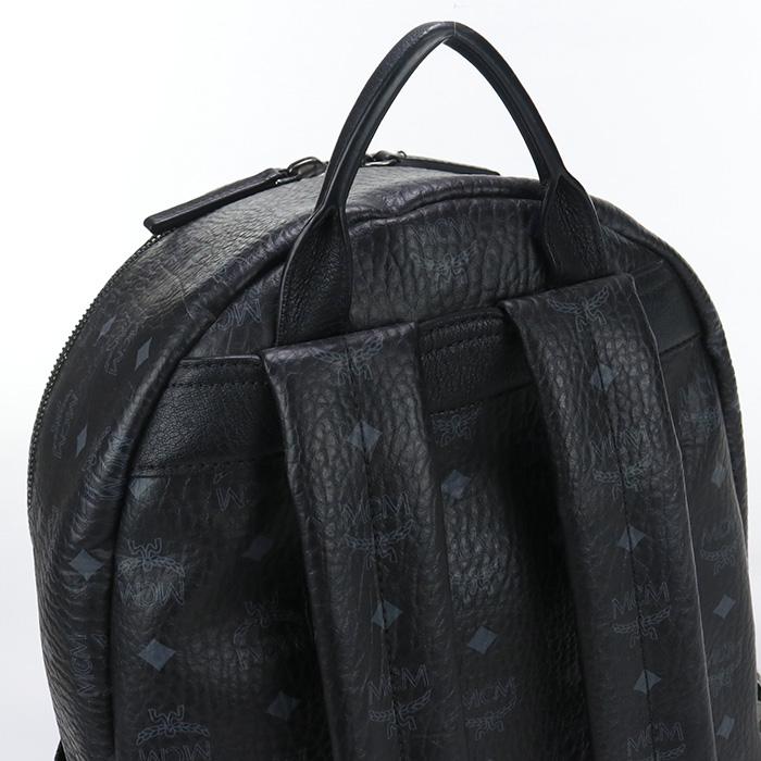中古良品 MCM エムシーエム リュック MMK5SVE38 BK001 サイドスタッズ  