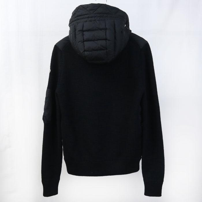 美品 MONCLER モンクレール MAGLIONE ダウンニット ブラック MONCLER（モンクレール） 中古良品 ダウンジャケット TRICOT CARDIGAN