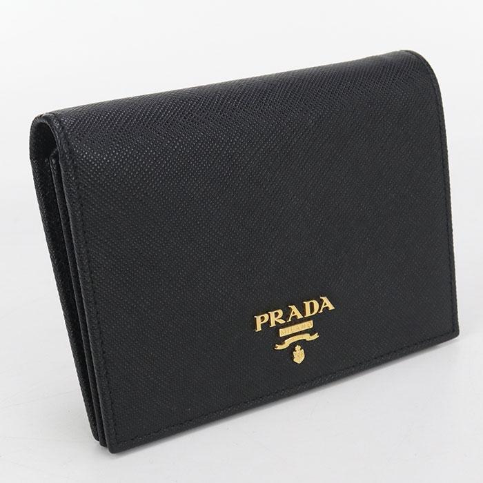 PRADA（プラダ） 中古良品 二折財布 サフィアーノレザー財布