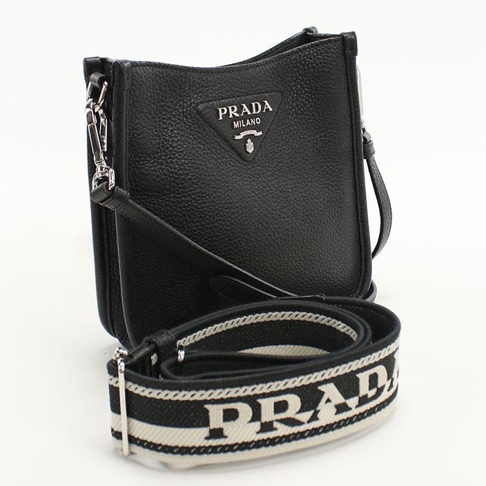 PRADA ブラック ショルダーバッグ 中型 PRADA（プラダ） 中古良品 ショルダーバッグ 1BH191 2DKV F0002 ミニ