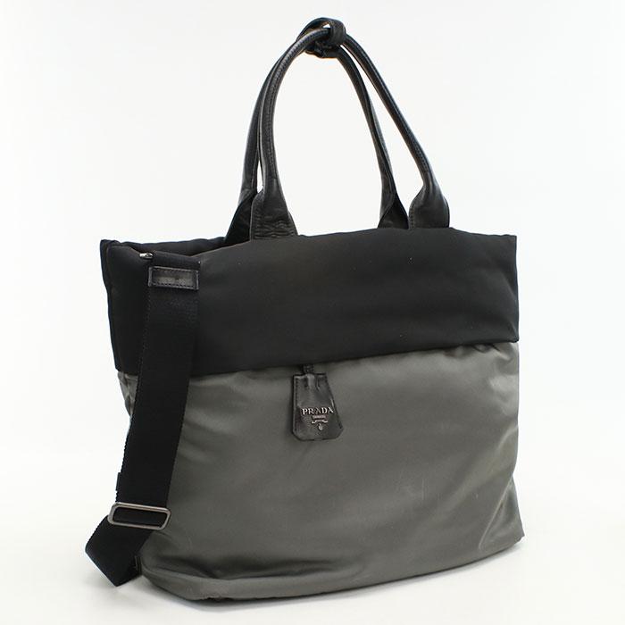 PRADA（プラダ） 中古良品 トートバッグ B1959V 2WAY メンズ グレー