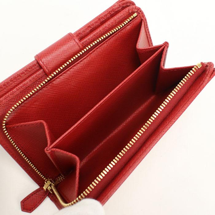 PRADA（プラダ） 中古美品 二つ折り財布 1ML225 サフィアーノレザー 