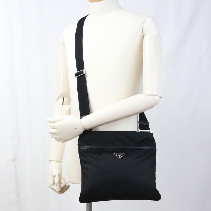 美品　PRADA プラダ 2VH053 サコッシュ斜め掛けショルダーバッグ　黒 PRADA（プラダ） 中古良品 斜め掛け ショルダーバッグ 2VH053 メンズ