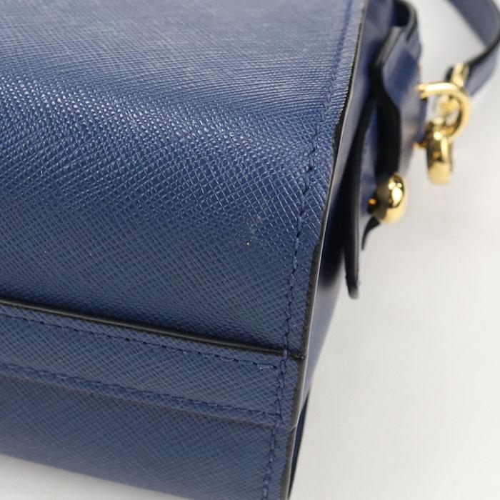 中古良品 PRADA プラダ 斜め掛け ショルダーバッグ 1BH104 レディース ネイビー