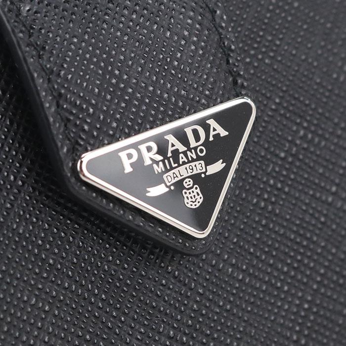 PRADA（プラダ） 中古良品 二つ折り財布 タブ財布 サフィアーノ メンズ