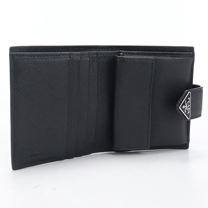 PRADA（プラダ） 中古良品 二つ折り財布 タブ財布 サフィアーノ メンズ