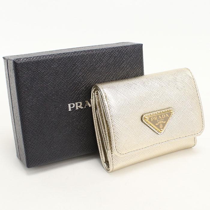 PRADA（プラダ） 中古・未使用 三つ折り財布 1MH043 サフィアーノ