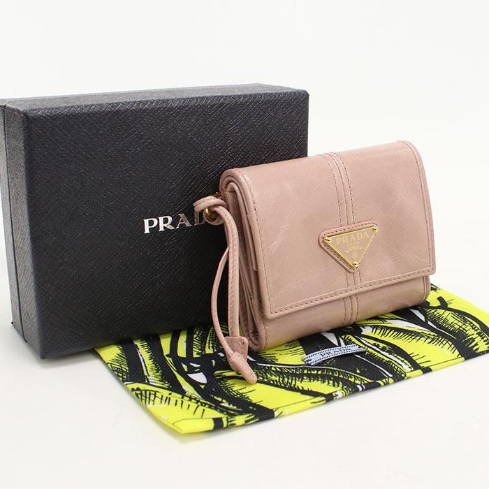 PRADA（プラダ） 中古・未使用 三つ折り財布 レディース ピンク