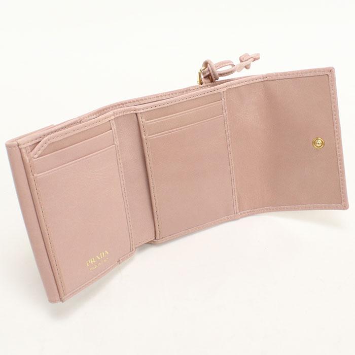 PRADA（プラダ） 中古・未使用 三つ折り財布 レディース ピンク