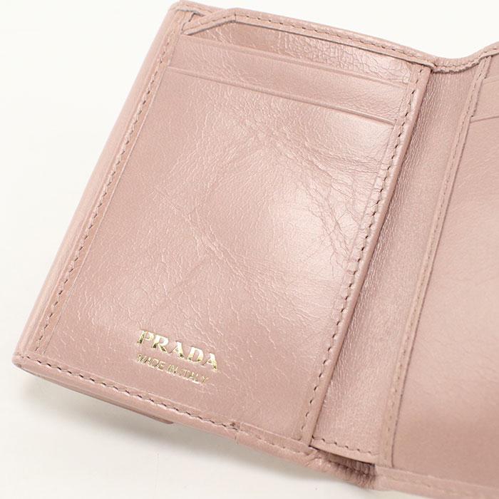 PRADA（プラダ） 中古・未使用 三つ折り財布 レディース ピンク