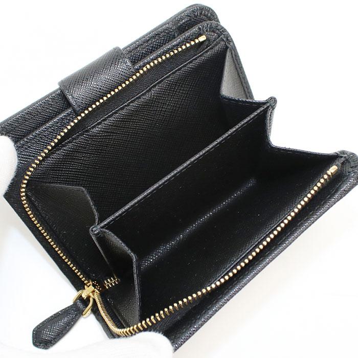 PRADA（プラダ） 中古・未使用 二つ折り財布 レディース ブラック