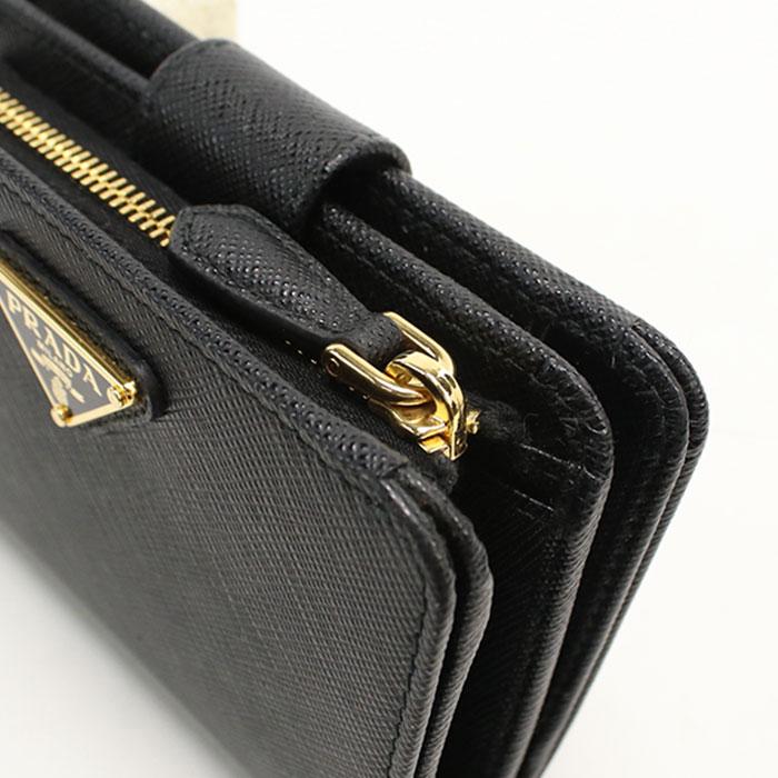 PRADA（プラダ） 中古・未使用 二つ折り財布 レディース ブラック