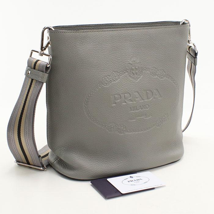 PRADA（プラダ） 中古良品 ショルダーバッグ 1BE057 レディース グレー