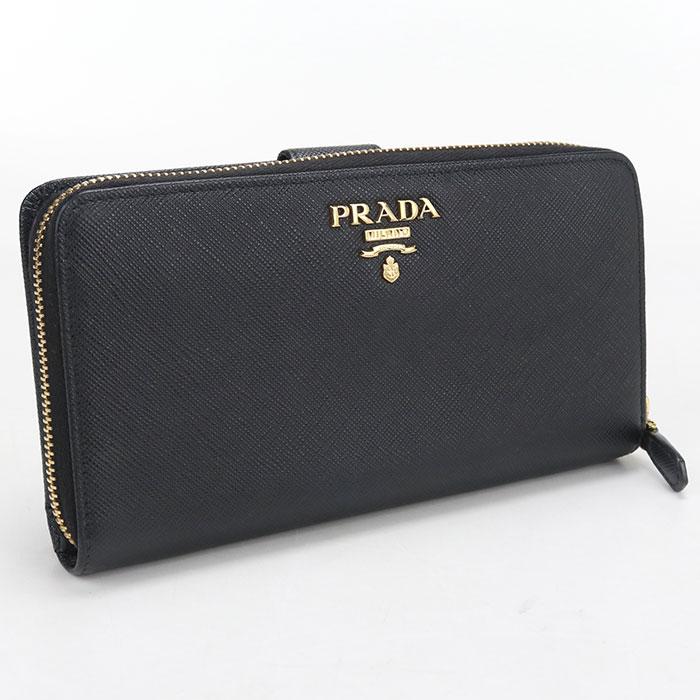 PRADA（プラダ） 中古良品 長財布二折 サフィアーノレザー レディース