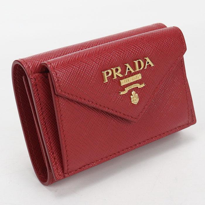 PRADA（プラダ） 中古良品 三つ折り財布 1MH021 サフィアーノレザー