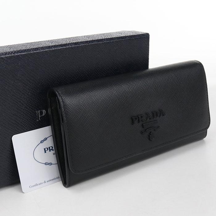 プラダ 人気 サフィアーノ レザー 財布 黒 1MH132_2EBW_F0002 PRADA（プラダ） 中古良品 長財布二折 1MH132 2EBW F0002 サフィアーノ