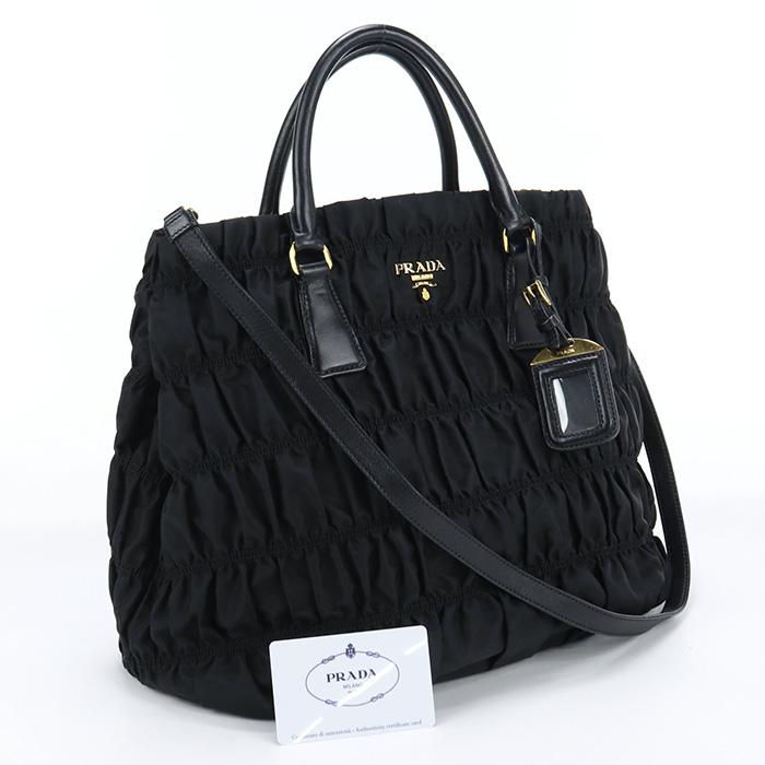 プラダ PRADA ギャザー2WAYトートバッグ - ハンドバッグ