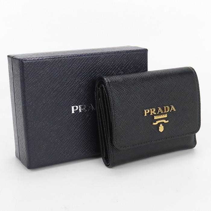 中古・未使用プラダPRADA サフィアーノマルチカラー 三つ折り財布 