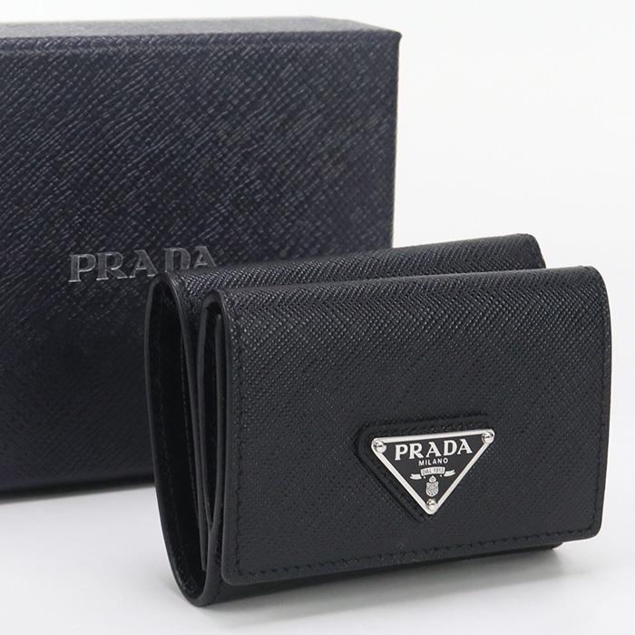 PRADA 中古良品 プラダ 三折財布 2MH042 QHH F0002 サフィアーノ 