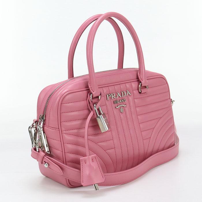 中古美品PRADA プラダ ハンドバッグ 2WAY レディース ピンク PRADA（プラダ） 中古良品 ハンドバッグ 2WAY ダイアグラム レディース