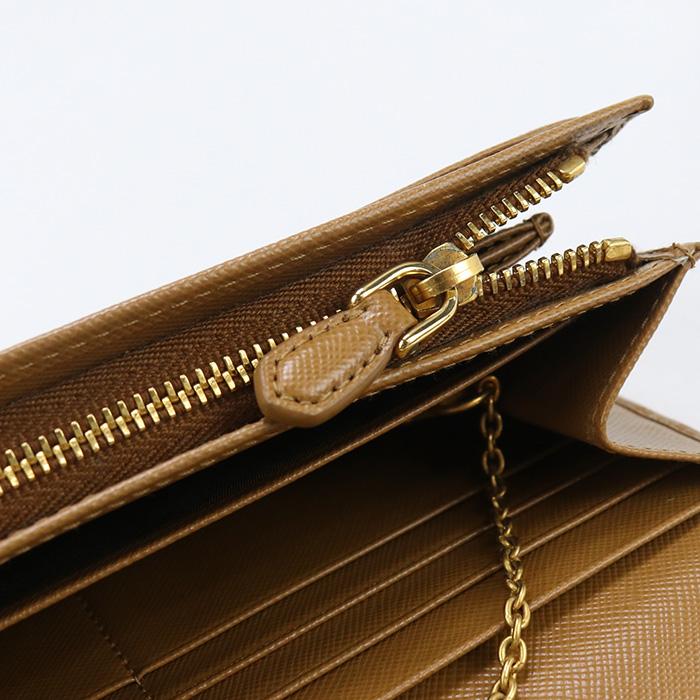 PRADA 中古良品 プラダ 長財布ニ折小銭入付き 1M1349 サフィアーノ  