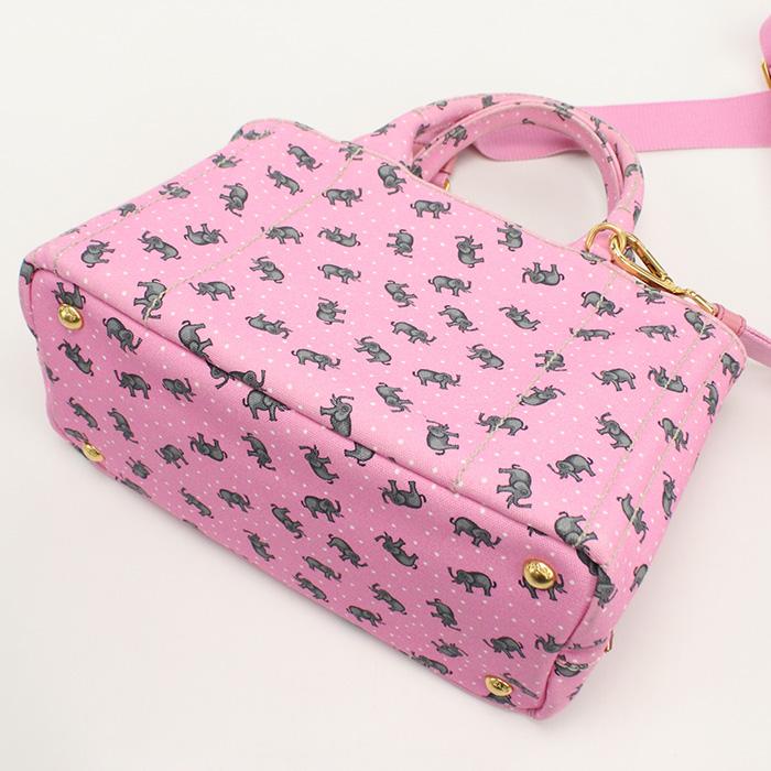 中古良品PRADA プラダ トートバッグ 1BG439 2WAY カナパ レディース ピンク PRADA（プラダ） 中古良品 トートバッグ 1BG439 2WAY カナパ
