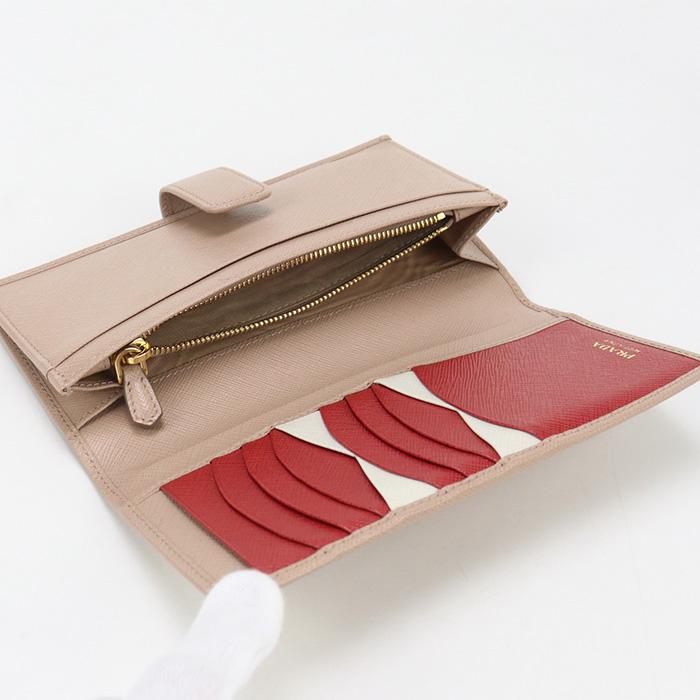 レア✨プラダ◇RFIDパスケース付きマルチカラーフラップ長財布ゴールド