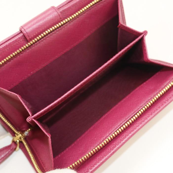 PRADA 中古良品 プラダ 二折財布 1M1225 レディース パープル : ビッグ  