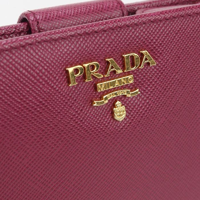 PRADA 中古良品 プラダ 二折財布 1M1225 レディース パープル : ビッグ  