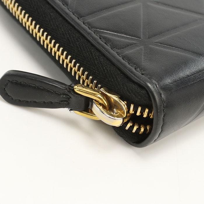 PRADA 中古 プラダ 長財布ラウンドファスナー 1ML506 2CLU F0002  